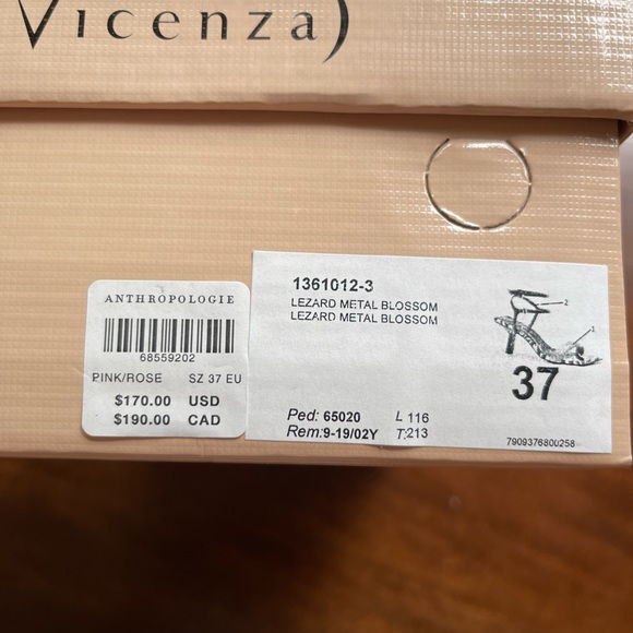 Vicenza NWT Sz 37EU Brazilian designer leather strappy metallic heels; top rated - Picture 4 of 16